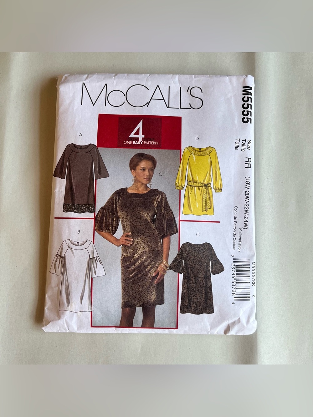 McCall's M5555 Misses & Womens Dresses & Belt Sewing Pattern